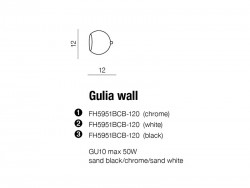 kinkiet  GULIA  Chrome