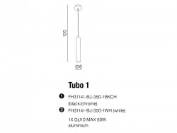 azzardo TUBO 1 black