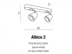 lampa ALBICO 2 White azzardo