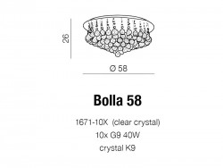 lampa plafon BOLLA 58