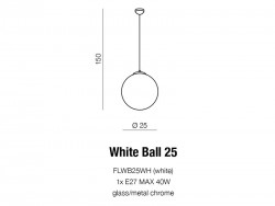 lampa WHITE BALL 25 azzardo
