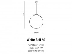 lampa WHITE BALL 50 azzardo