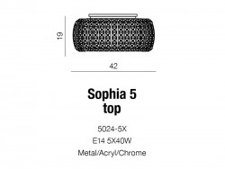 Plafon Sophia 5 azzardo