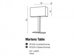 MARTENS TABLE BLACK azzardo