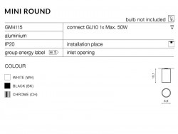 MINI ROUND Black azzardo