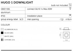 HUGO 1 DOWNLIGHT WHITE