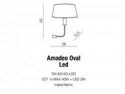 AMADEO LED OVAL WHITE