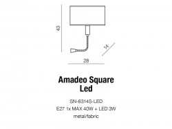 AMADEO LED SQUARE WHITE