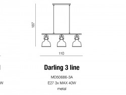 DARLING 3 LINE BLACK
