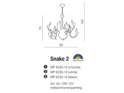 Lampa wisz?ca Snake 2 chrom