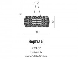 Lampa wisz?ca Sophia 5