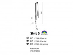 Lampa wisz?ca Stylo 5 Black