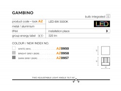 Kinkiet Gambino White