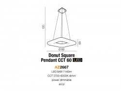 DONUT SQ PENDANT 60 CCT