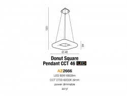 DONUT SQUARE PENDANT 46 CCT