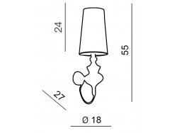 Kinkiet Baroco Black