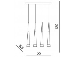 Lampa Brina 4 AZzardo Black