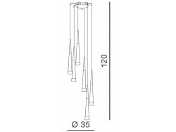 Lampa Brina 6 AZzardo Black