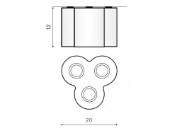 Lampa natynkowa Neos 3 Black/Chrome