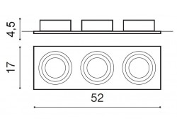 Lampa techniczna Siro 3 Aluminium
