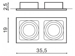Lampa techniczna Sisto 2 Aluminium