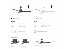 Lampa z wiatrakiem VINCA CCT + REMOTE CONTROL