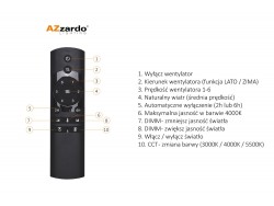 Lampa z wiatrakiem VINCA CCT + REMOTE CONTROL