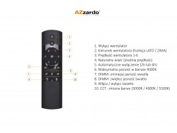 Lampa z wiatrakiem VENETI CCT + REMOTE CONTROL