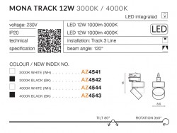 MONA TRACK 3LINE 12W