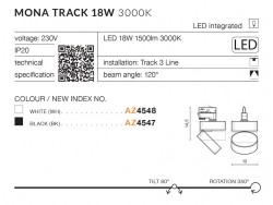 MONA TRACK 3LINE 18W