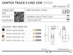 SANTOS TRACK 3 LINE 12W