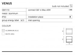 Lampa ?cienna Venus Aluminium