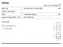 Lampa ?cienna Vidal Aluminium